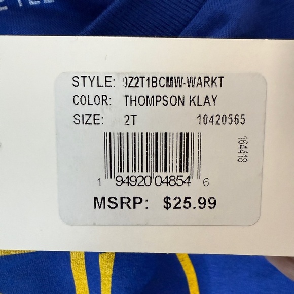 Youth Nike 11 Klay Thompson Royal Golden State Warriors  T-Shirt Size 2T - Picture 5 of 5